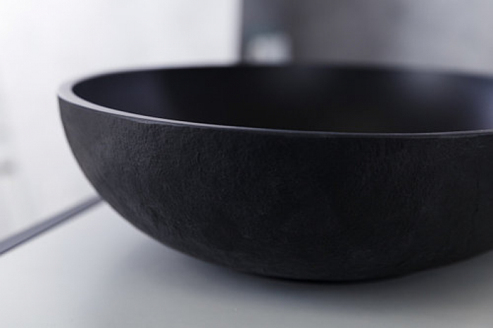 Раковина ACQUABELLA COLEZZIONI 58х38 LAVABO_ON-TOP_OVAL_SLATE_NEGRO. Фото