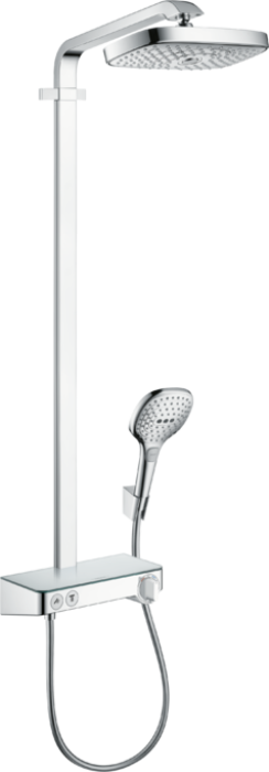 Душевая система Hansgrohe Raindance Select E Showerpipe 300 2jet EcoSmart 9 л/мин., ShowerTablet Select 300 27283000, хром. Фото