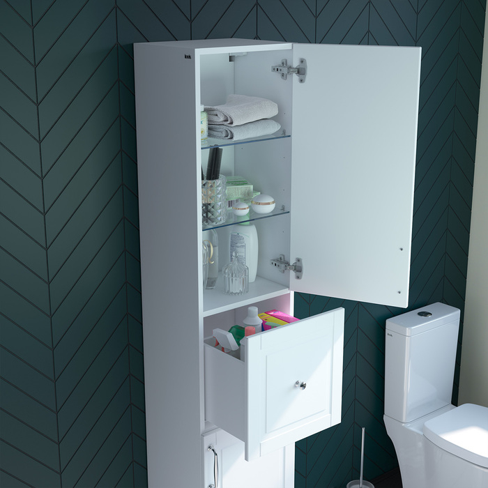 Пенал напольный 36 см белый Oxford IDDIS OXF36W0i97. Фото