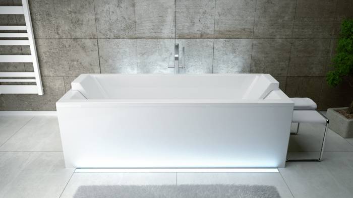 Акриловая ванна BESCO Quadro 180 WAQ-180-PK. Фото