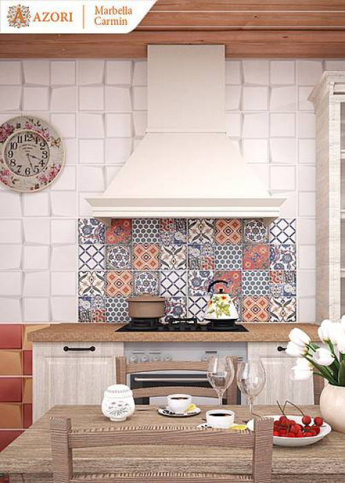 Azori 505901101 Плитка облицовочная Marbella 315х630 carmin. Фото
