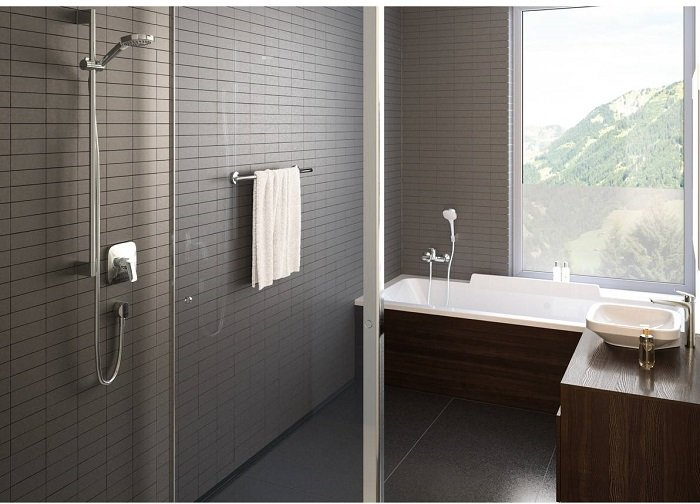 Душевой гарнитур Hansgrohe Croma Select E Multi 0.90м 26590400. Фото