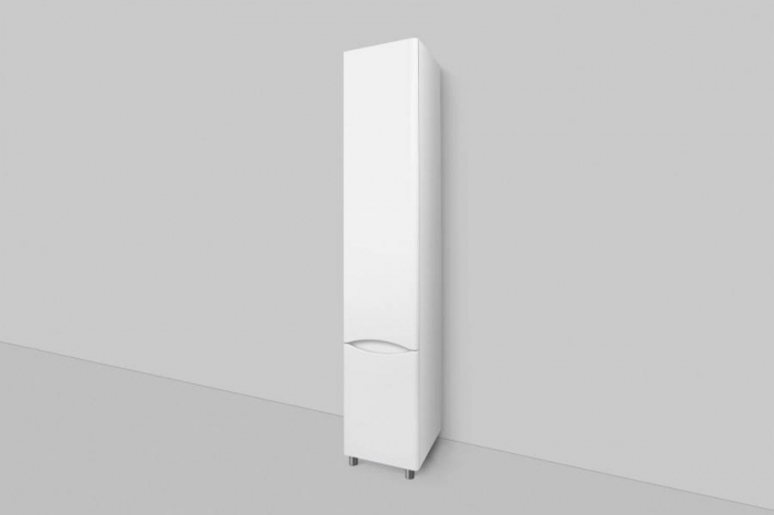 Шкаф-пенал напольный 35 см, левый, белый глянец AM.PM Like M80CSL0356WG. Фото
