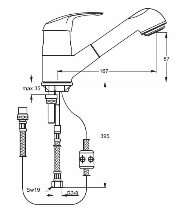Смеситель для кухни Vidima Tarner BA043AA. Фото