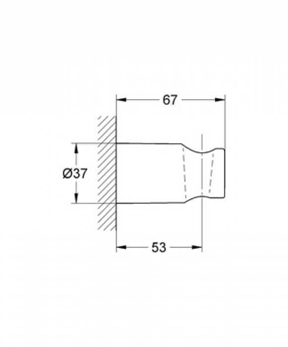 Настенный держатель для душа GROHE Rainshower 27056000. Фото