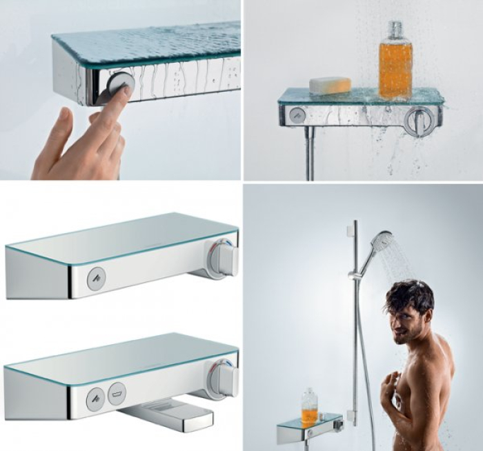 Термостат Hansgrohe Ecostat Select Push белый/хром 13151400. Фото