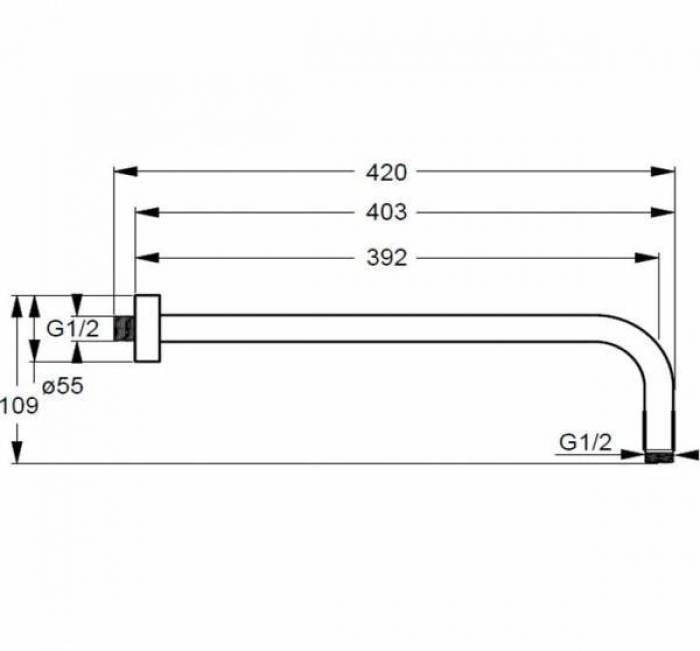 Держатель верхнего душа IDEAL STANDARD IdealRain B9445AA. Фото