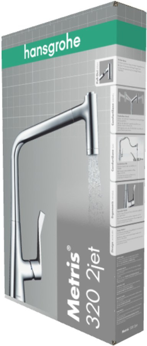 Смеситель для кухни Hansgrohe Metris хром 14820000. Фото