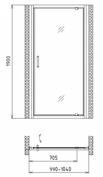 Душевая дверь GEMY Sunny Bay S28160. Фото