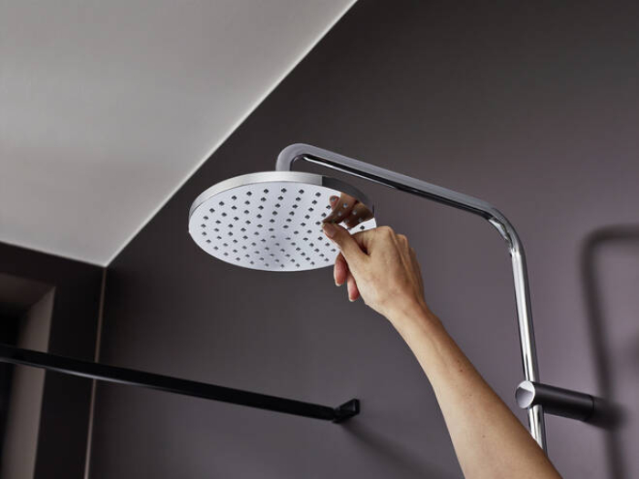 Душевая система Showerpipe 200 1jet с термостатом для ванны Hansgrohe Vernis Blend 26274000, хром. Фото