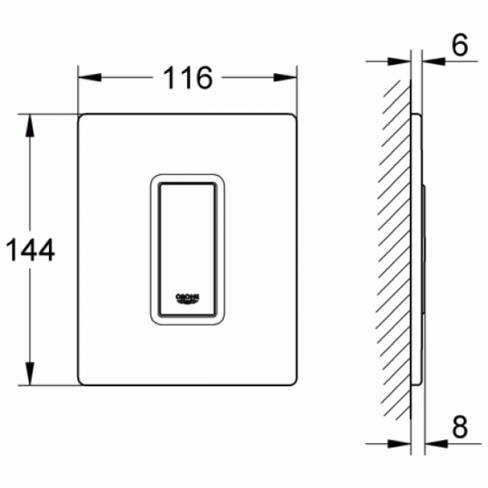Накладная панель GROHE Skate Cosmopolitan 38846BS0. Фото