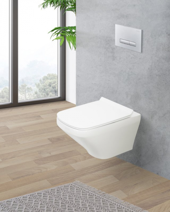 Унитаз подвесной безободковый BELBAGNO Sela BB3201CHR. Фото