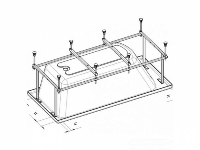 Каркас для ванны ROCA Easy 170x75 ZRU9302900. Фото