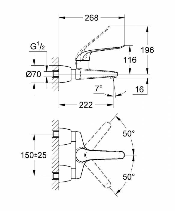 Смеситель для раковины GROHE Euroeco Special 32779000. Фото