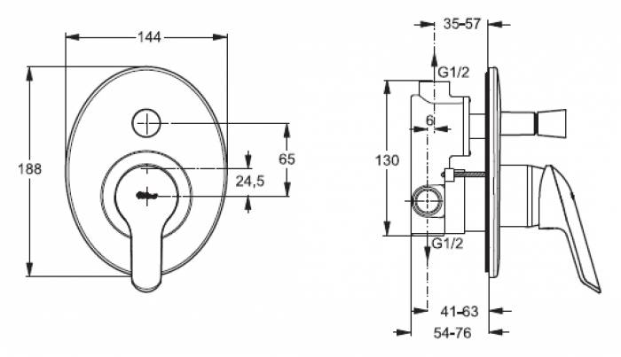 Смеситель для душа VIDIMA Seva II A6192AA. Фото