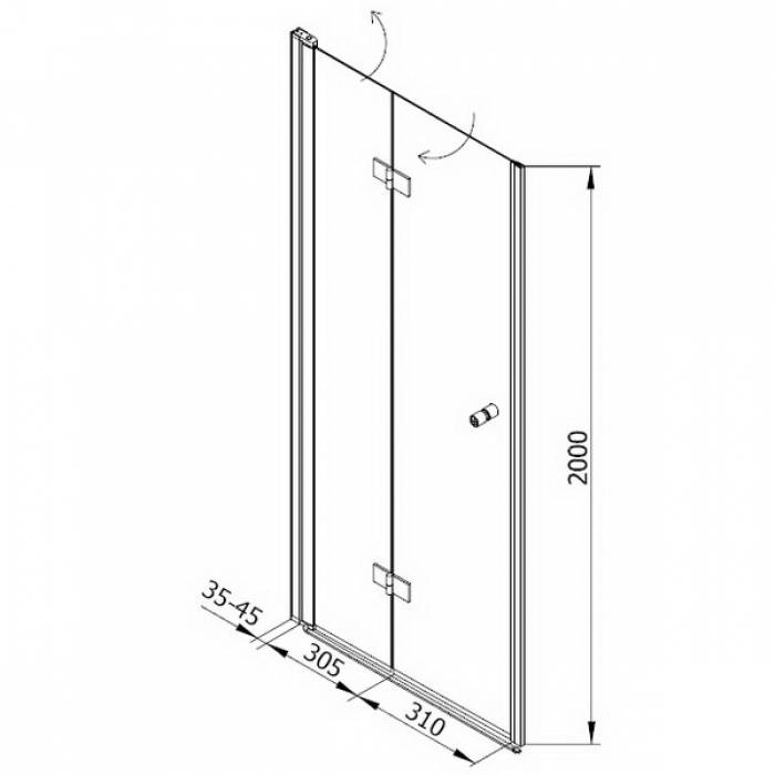 Душевая дверь KOLPA-SAN Terra Flat TV/S 140. Фото