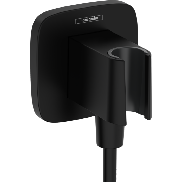 26887670 HANSGROHE  Fixfit Q шланговое подсоединение, матовый черный. Фото