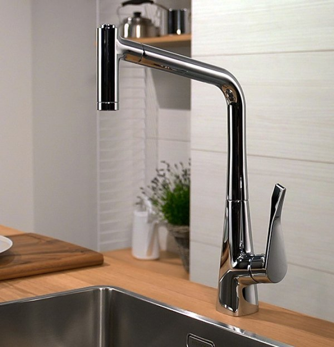 Смеситель для кухни Hansgrohe Metris хром 14820000. Фото