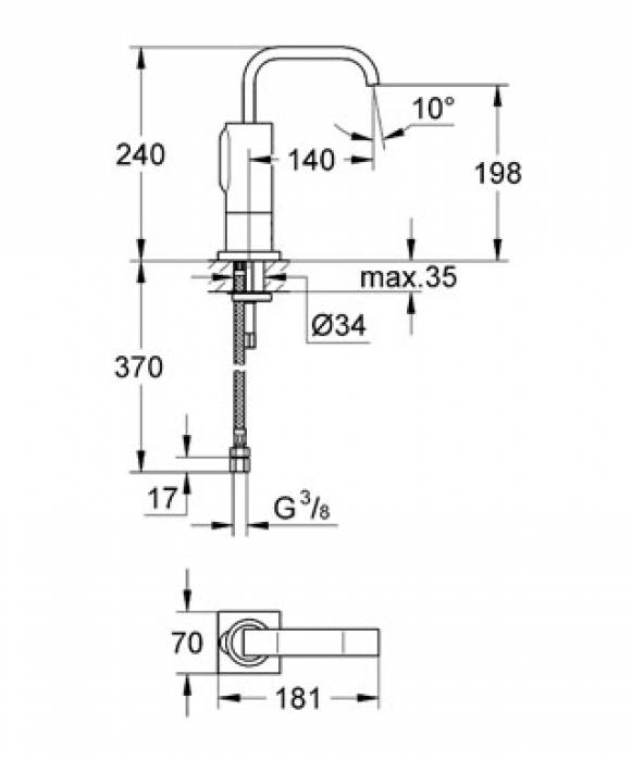 Смеситель для раковины GROHE Allure E 36099000. Фото