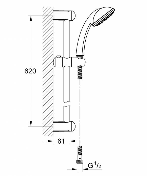 Душевой гарнитур GROHE Tempesta Duo 28591003. Фото