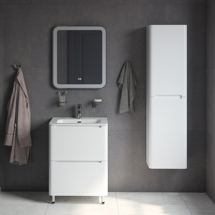 Тумба с умывальником напольная 60 см белая Edifice IDDIS EDI60WFi95K. Фото