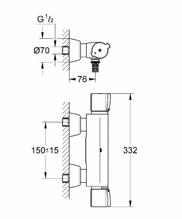 GROHE 34427000 Grohtherm 2000 Special Термостат для душа. Фото