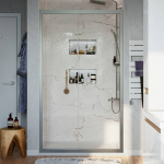 Душевая дверь в нишу STWORKI Стокгольм DE019D2110200 110 см профиль хром матовый. Фото