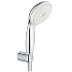 GROHE 27849001 Tempesta New 100 Душевой набор III (круглый ручной душ, настенный держатель, шланг 1750 мм), хром. Фото