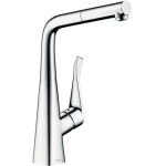 Смеситель для кухни с выдвижным душем Hansgrohe Metris 14821000 Смеситель для кухни с выдвижным душем Hansgrohe Metris 14821000. Фото