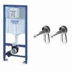Инсталляция 2 в 1 для подвесного унитаза GROHE Rapid SL 38536001 Инсталляция 2 в 1 для подвесного унитаза GROHE Rapid SL 38536001. Фото